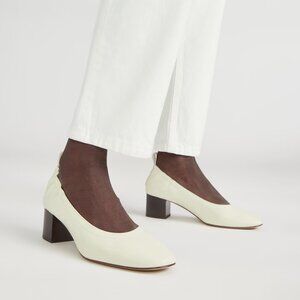 Everlane Italian Leather Day Heel in Bone